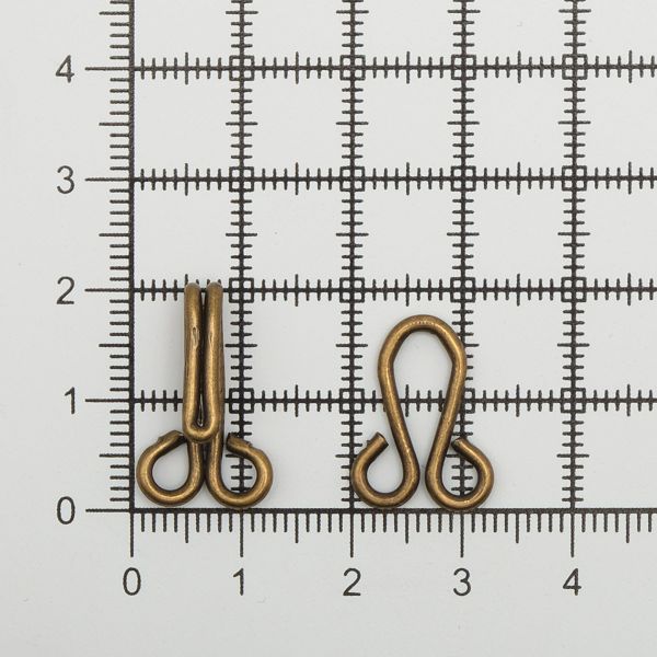 Крючки пришивные 33х12 мм, №10 (латунь), 0300-4107, 200 шт