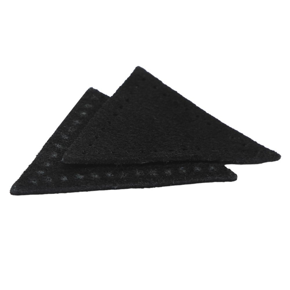 Заплатки пришивные из замши, треугольник равнобедр., стор.5см, с перфорацией, 2 шт, 100%кожа, 20 черный, 59901