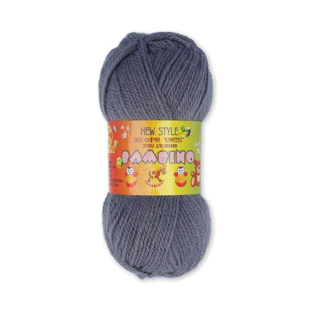 Пряжа Камтекс Бамбино / уп.10 мот. по 50 г, 150 м, цв.169 серый