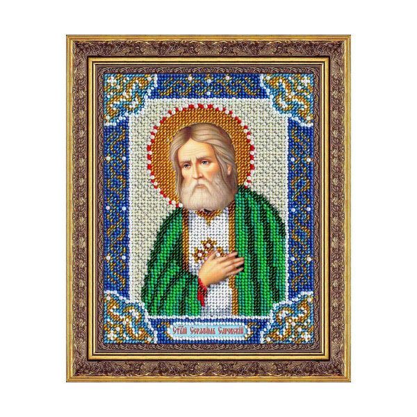 Набор для вышивания бисером Паутинка, Св. Серафим Саровский 14х18 см, 616201