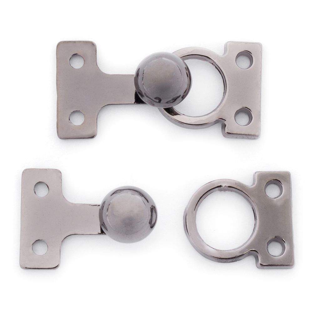 Крючки пришивные декоративные 10х21 мм, чер.никель, 10 шт