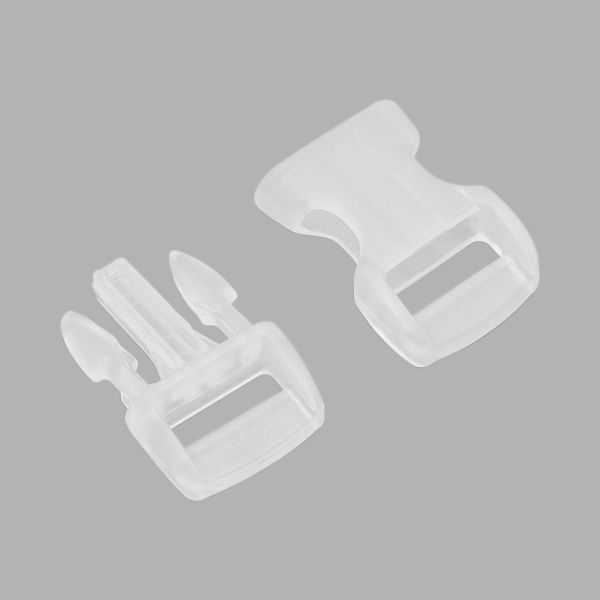 Фастекс (пряжка трезубец) пластик 10 мм, 100 шт, прозрачный