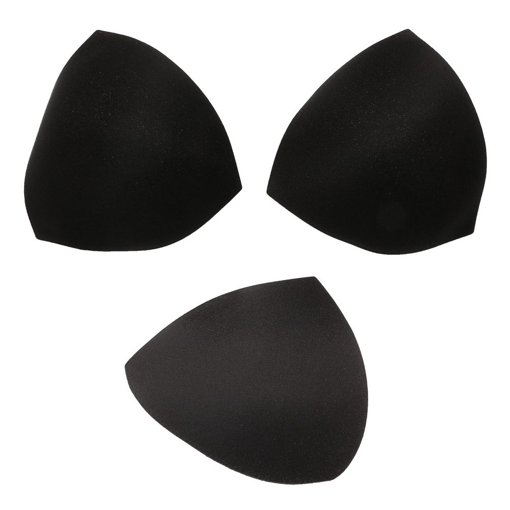 Бельевые чашечки для бюстгальтера треугольные б/уст., с равном. наполн., (8300), разм.40, 10 пар, 04-черный