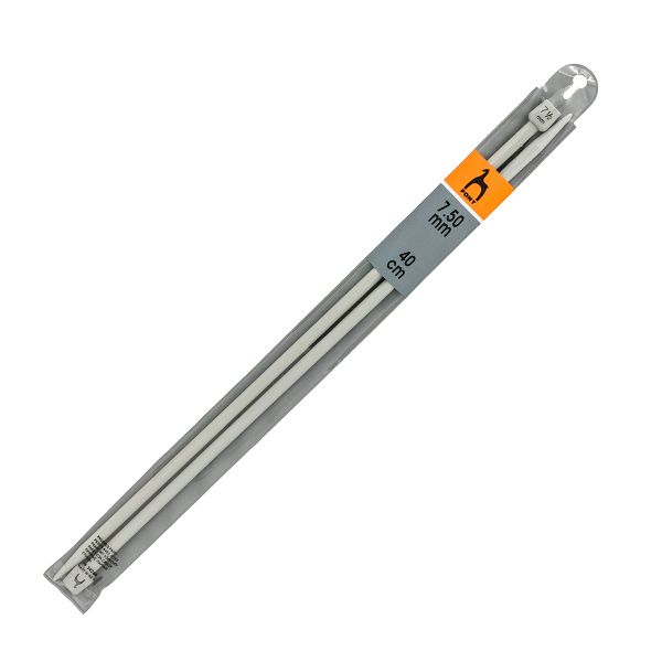 Спицы прямые Pony ⌀7,5 мм, 40 см, пластик, 2 шт