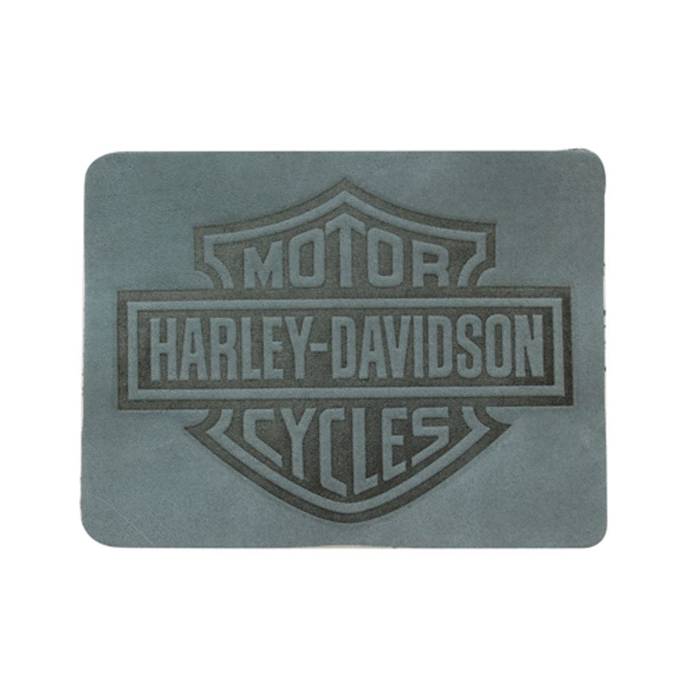 Термоаппликация из кожи Харли Дэвидсон 7х5,25см, 100% кожа (55 светло-серый), 10