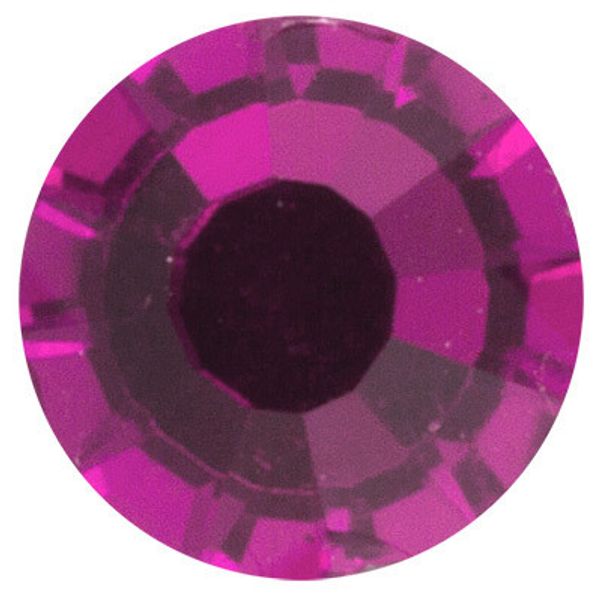 Стразы клеевые стекло 2.4 мм, 144 шт, SS08/144 фуксия (Fuchsia), Zlatka SS08/144