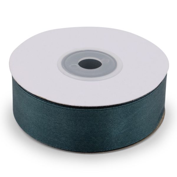 Лента атласная 1-сторонняя 25.0 мм / 22.86±1 метров, (аналог 411007), 124 темная бирюза, Globus