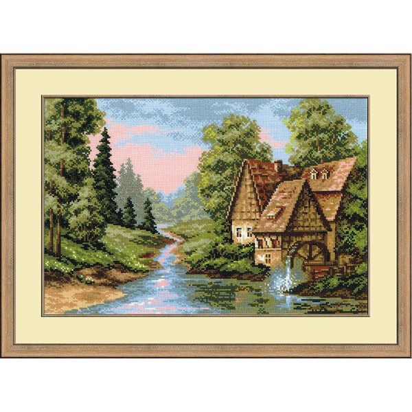 Набор для вышивания нитками Риолис, Мельница, 38х26 см