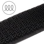 Лента контактная липучка (велкро) пришивная 25 мм / 25 метров, безворсовая, 100% нейлон, черный, ПЕТЛЯ, качество "A"