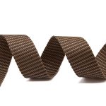 Стропа (ременная лента) 30 мм / 5х2.5 метра, толщ. 1.0 мм, [15.8 г/пог.м], 100% п/п, коричнево-кремовый