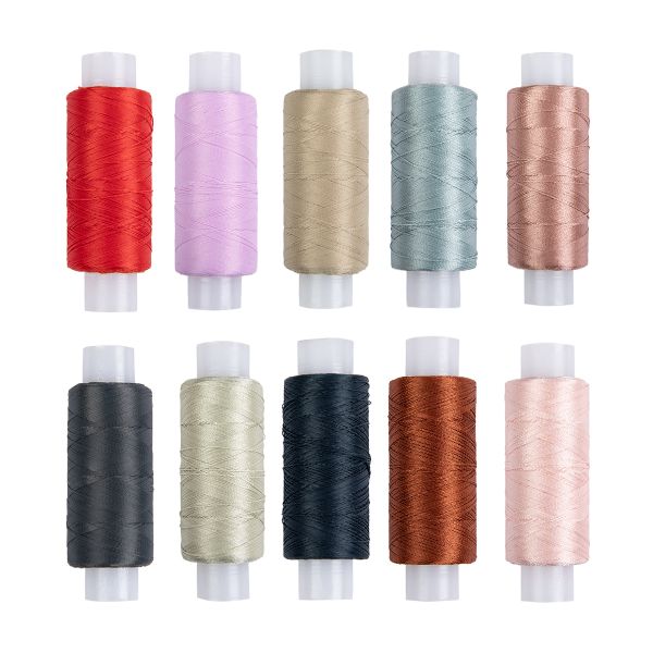 Нитки лавсан 33Л 100% полиэфир ассорти 200 м, 10 шт