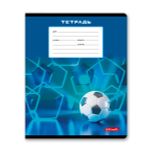 Тетрадь ученическая школьная, выборочный лак, A5+ 24 л. на скобе 65 г/м², белизна 100% 30 шт, клетка, 000717 Победный гол, Светоч 24ТЕТк-003