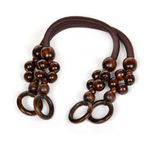 Ручка для сумки, вощен. шнур, длина 44 см, цв. коричневый, уп. 2 шт