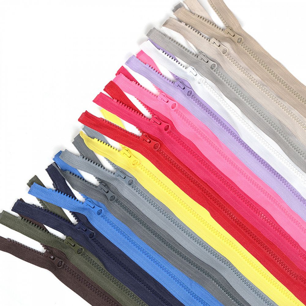 Молния трактор Т5 (5 мм) 1 зам., разъем., 55 см, усиленное звено, ассорти, 15 шт, Mzipp, Mzipp