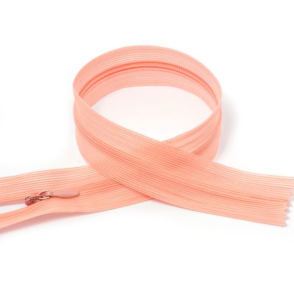 Молния потайная (скрытая) Т3 (3 мм) 1 зам., н/раз., 20 см, цв.F151 лосось уп.50 шт