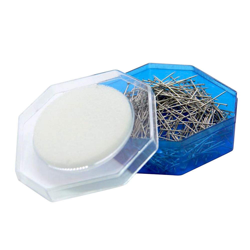 Булавки портновские, сталь 6 особо тонкие, серебристый цв. 0,60х30мм с игольницей, Prym /TOS/