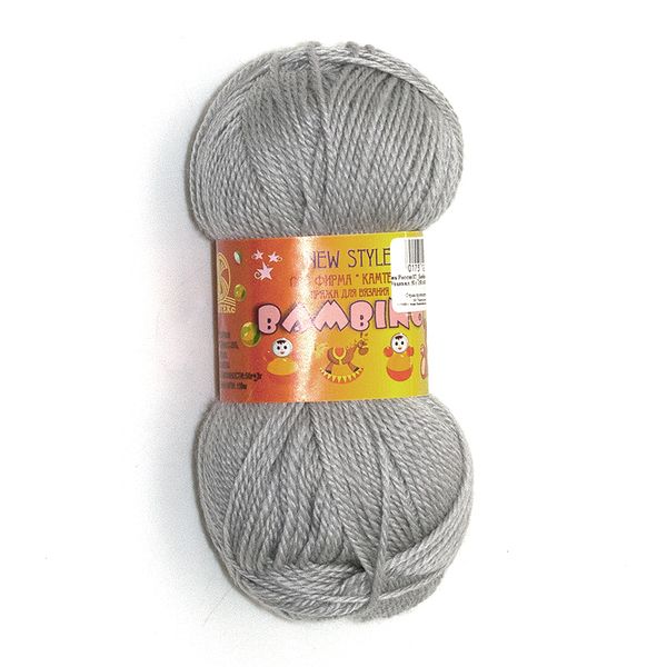 Пряжа Камтекс Бамбино / уп.10 мот. по 50 г, 150 м, цв.008 серебристый