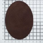 Заплатки пришивные из замши, овал 8х10,9см с перфорацией, 2 шт, 100% кожа, 21 темно-коричневый, 59124