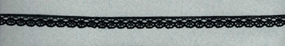 Кружево вязаное (тесьма) 10.0 мм, черный, 30 метров, IEMESA, 99255
