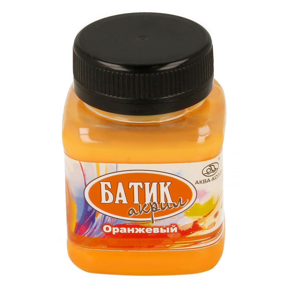 Краска для росписи в стиле батик 80 мл, К3320 оранжевая, Аква-колор