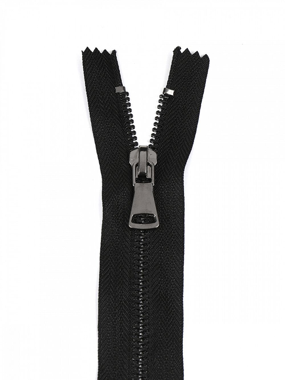 Молния металл Т5 (5 мм) 2 зам., разъем., 110 см, черный никель шлиф.звено, цв.F322 черный, 1 шт, Mzip