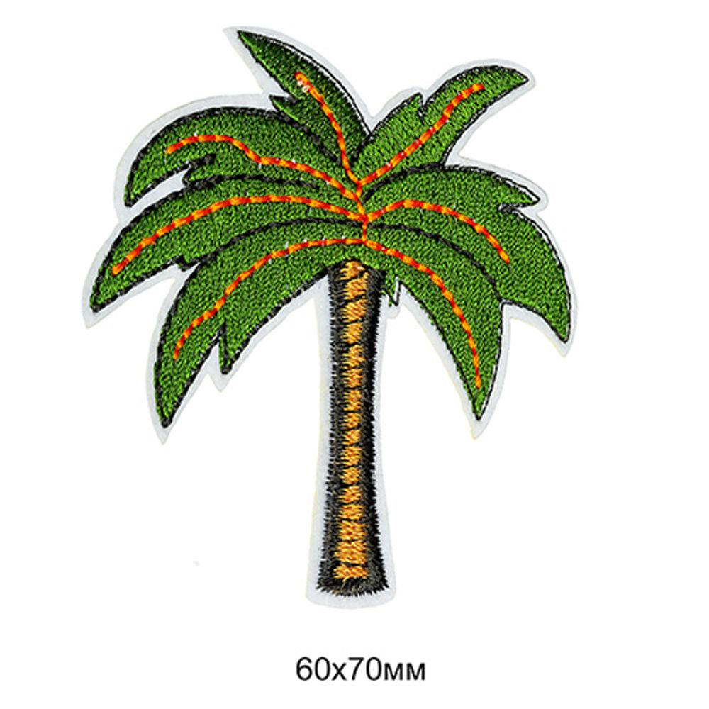 Термоаппликация вышитая Пальма 2 10 шт 6х7 см Термоаппликация вышитая Пальма 2 10 шт 6х7 см