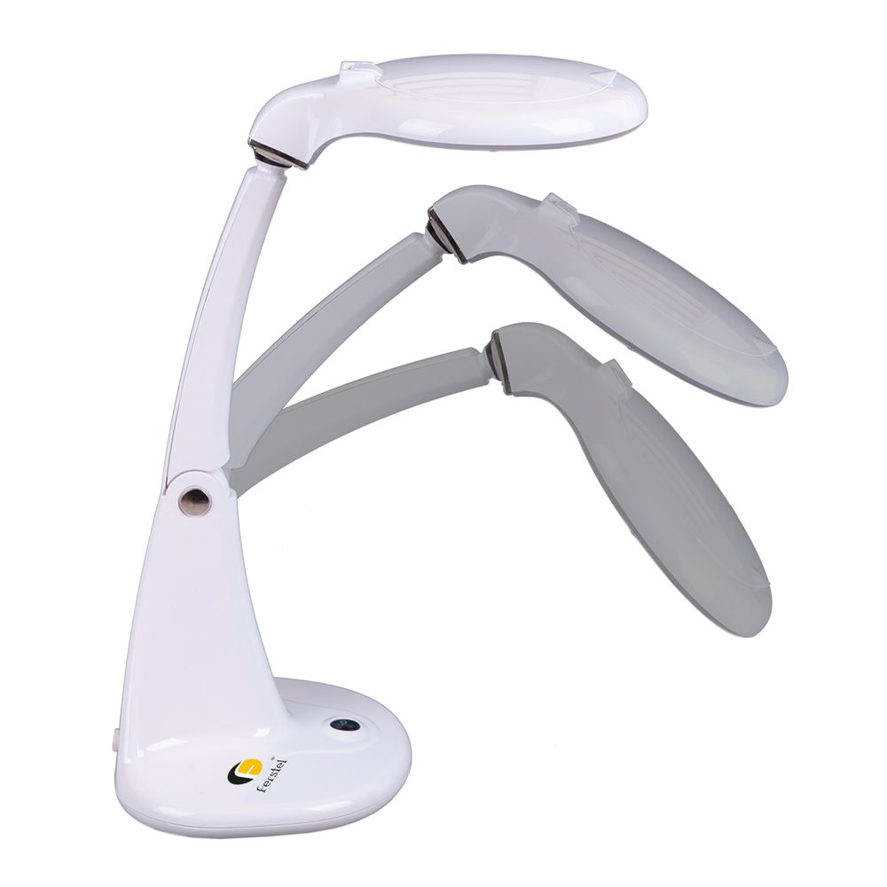 Лупа с подсветкой настольная ⌀10 см (ув.х1.75) + ⌀2.5 см (ув.х4), Ferstel FR-25