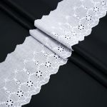 Кружево шитьё х/б 90 мм / 3.4 метра, цвет белоснежный