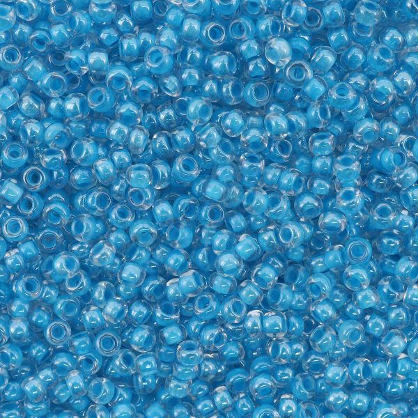 Бисер Preciosa прозрачный с цв. центром, круг.отв., 100 г (5х20 г), (38165)331-19001/10/0