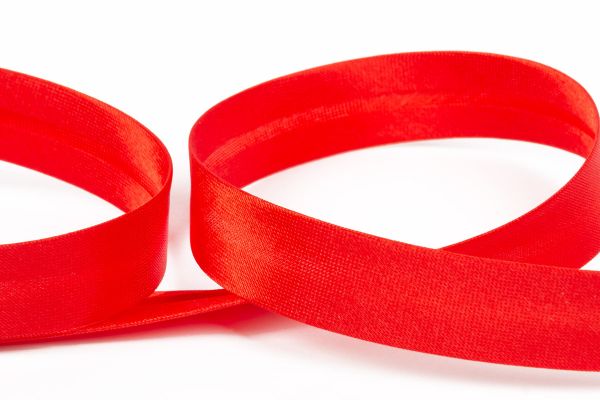 Косая бейка атласная 15 мм / 132±1 метра, 030 алый, Gamma GK-15P