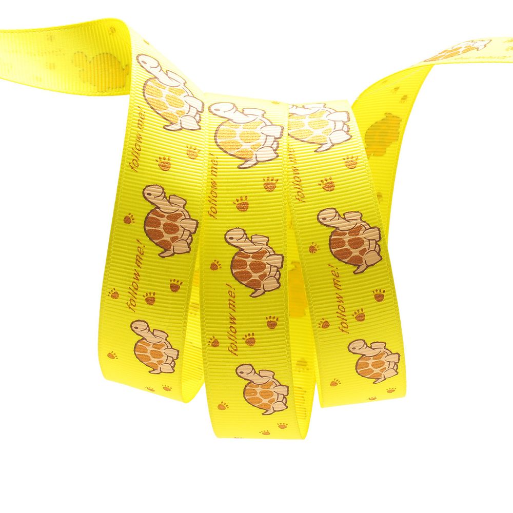 Лента репсовая (в рубчик) PREMIUM Черепаха 22 мм, 22,5м (525 желтый)