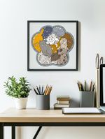 Пазл фигурный деревянный 129 элементов, PZLF-030 Коты в деталях, Фрея