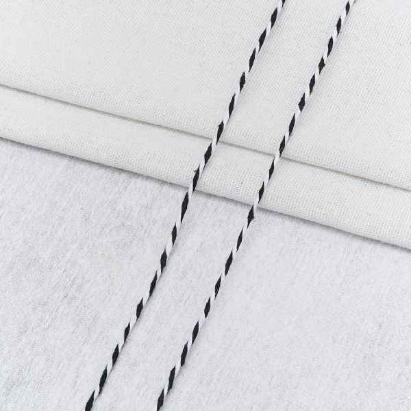 Шпагат х/б ⌀1.0 мм, / 100 метров, белый/черный