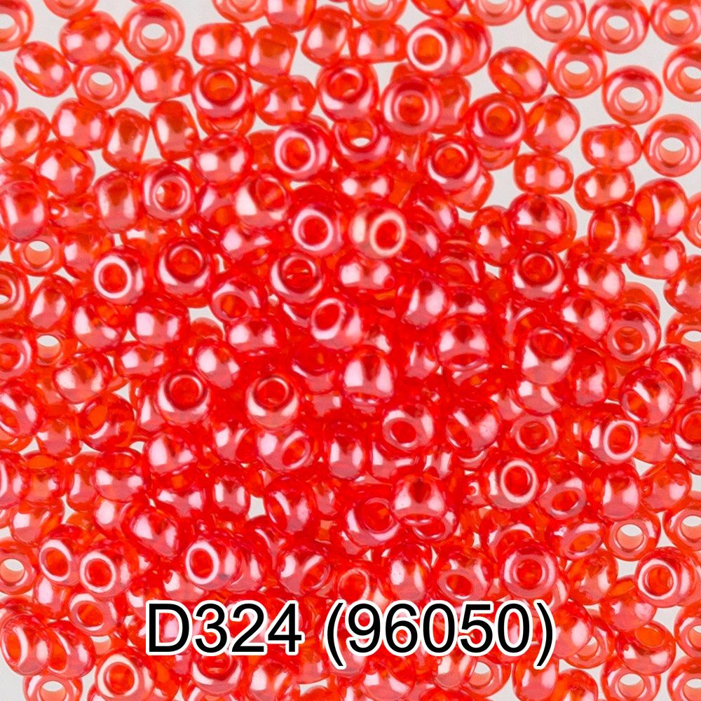 Бисер Preciosa круглый 10/0, 2.3 мм, 10х5 г, 1-й сорт, D324 красный, 96050, круглый 4