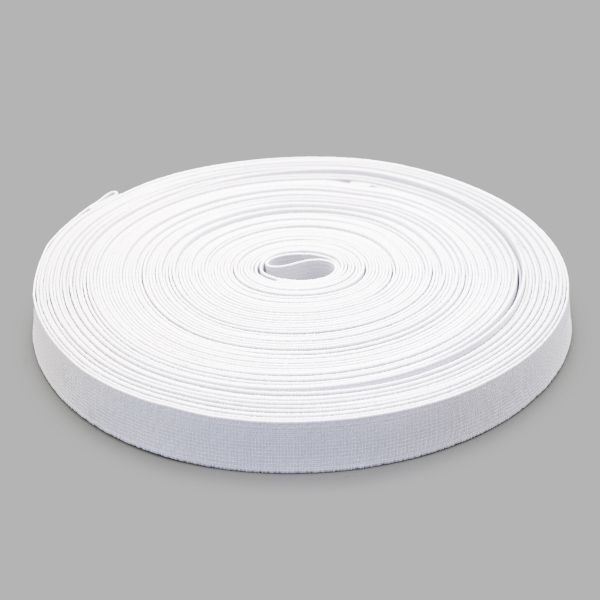 Резинка башмачная 20.0 мм / 25 метров, вязаная, белый