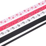 Набор репсовых лент, 5 шт, 45 м (2 шт по 18 м и 3 шт по 3 м), цвет черный