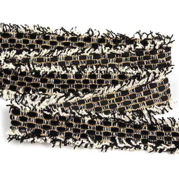 Тесьма в стиле шанель SH65 25 мм черный уп. 13,71м