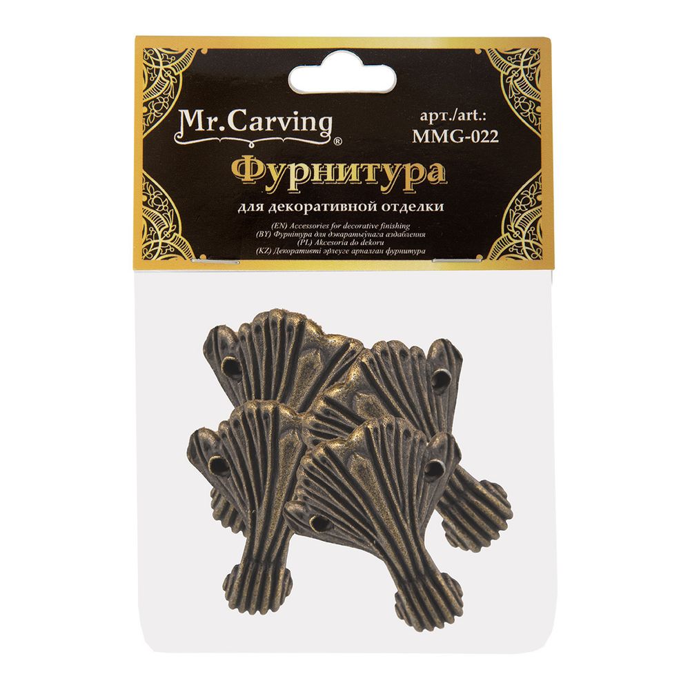 Ножка для шкатулок 4.5х3.1 см, 20 шт, 02 бронза, Mr.Carving