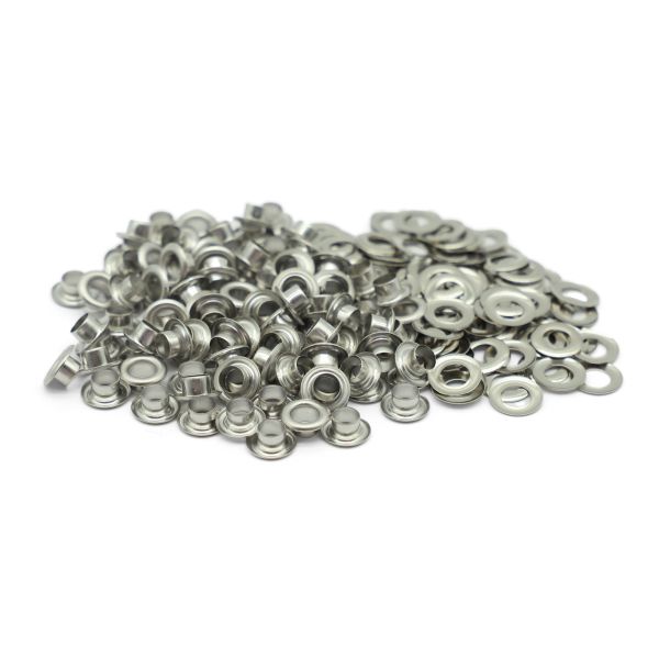 Люверсы металл ⌀_4.0 мм (внутр.), никель, 100 шт, BIG