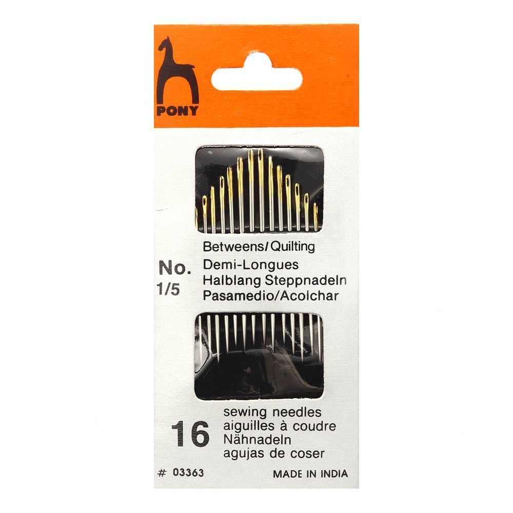 Иглы ручные Pony грубые №1/5, 16 шт