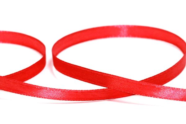 Лента атласная 1-сторонняя 6.0 мм / 33±2 метра, 065 красный, Gamma