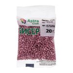Бисер Astra&Craft 11/0 (2.1 мм), 200 г (10х20 г), цв. 923-О пудрово-розовый /непрозрачный, матовый