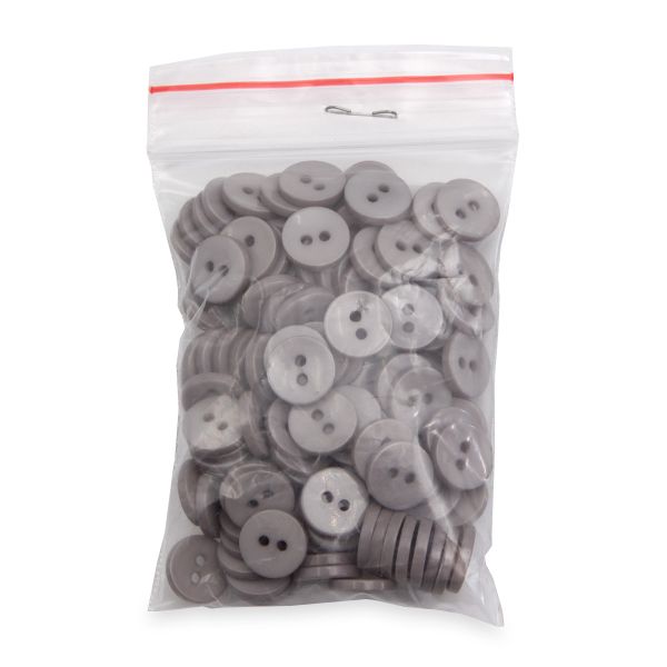 Пуговицы 2 прокола 18L, 11 мм, (Gray (серый)), NE74, 144 шт