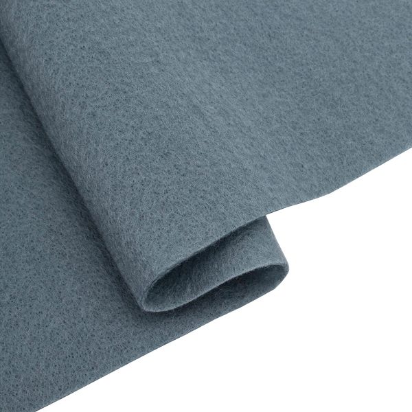 Фетр листовой мягкий 1.5 мм, 30х30 см, 180 г/м², 100% п/э, 4 шт, т.серый 8143