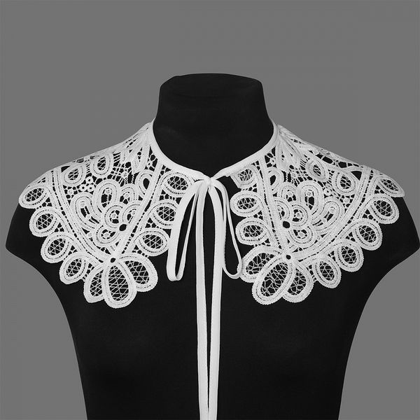 Пришивной кружевной воротник диз.13/183 цв.белый, 1 шт, Kruzhevo