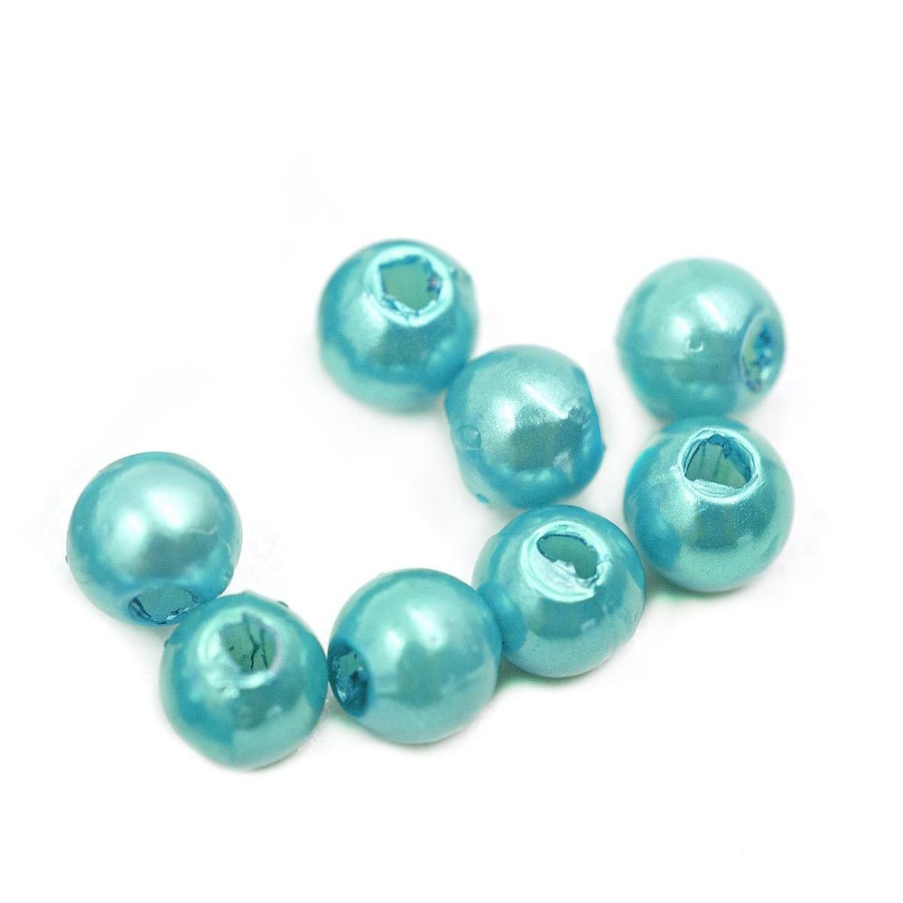 Бусины пластик (жемчуг) ⌀4 мм, 25 г, Astra&Craft, 029 NL бирюза