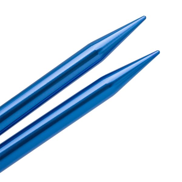 Набор съемных спиц для вязания 10см, 13 размеров (3мм-10мм), цв. синий, алюминий