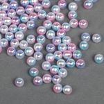 Бусины пластик (перламутр) ⌀6 мм, цв.микс, 500 г, Magic4Hobby