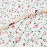 Ткань для рукоделия в наборе х/б с лентой 48х50см+1,5м (25673/25289 белый) 29433