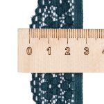 Кружево эластичное (стрейч) 25 мм / 50 метров, зеленый, К009.025